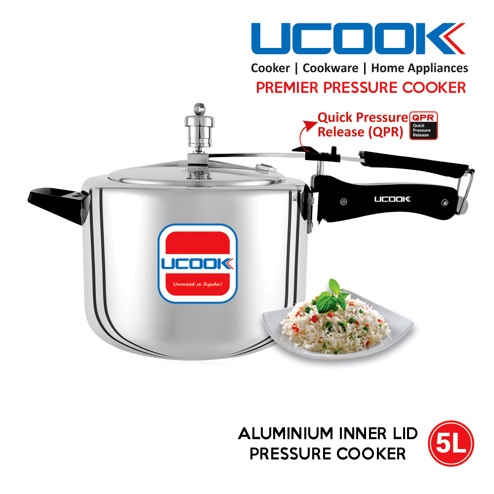 Buy UCOOK Premier Aluminium Pressure Cooker 5 Litre Online at Best