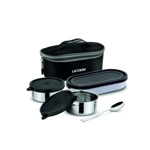 UCOOK Flat Pack 2+1 Stainless Steel Lunch Box