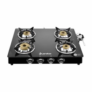 Junto A series XL Four Burners Glass cooktop, Black