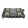 Junto A Series XL 4-Burner Glass Cooktop, Black & Silver