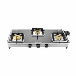Junto C series  Three Burners Glass cooktop, Black.