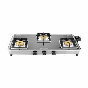 Junto C series  Three Burners Glass cooktop, Black.