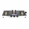 Junto C Series 3-Burner Gas Stove | Black Glass Cooktop