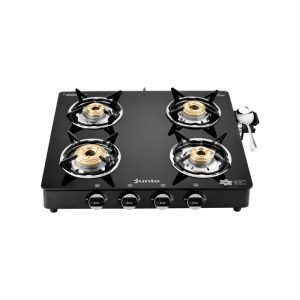 Junto C Series 4-Burner Black Glass Cooktop