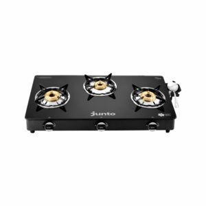 Junto C Series 3-Burner Black Glass Cooktop