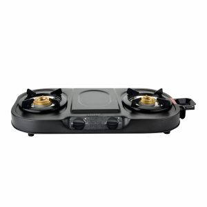 Junto 2-Burner MS Euro Coated Body Steel Cooktop, Black