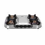 Junto 4-Burner Steel Cooktop, Silver