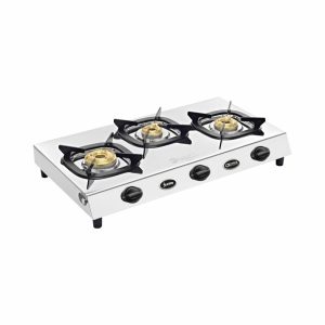 Junto Three Burners Steel cooktop, Silver