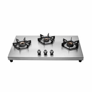 Junto Three Burners Steel cooktop, Silver.