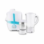 Junto Juicer Mixer Grinder 450W ,1 Stainless Steel Jar + 1 PC Jar , Blue White