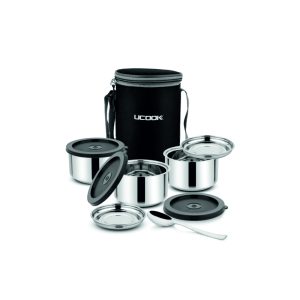 UCOOK Stainless Steel Double Wall 3 Lunch Box