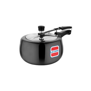 UCOOK Royale Duo 1.5L Hard Anodised Pressure Cooker , SS Lid, Inner Lid, Black