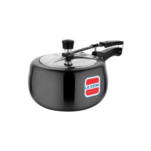 UCOOK Royale Duo 2L Hard Anodised Pressure Cooker , SS Lid, Induction, Inner Lid, Black