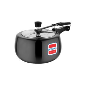 UCOOK Royale Duo 3L Hard Anodised Pressure Cooker , SS Lid, Induction, Black