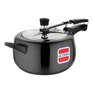 UCOOK Royale Duo 6.5L Hard Anodised Pressure Cooker | SS Lid, Induction, Black