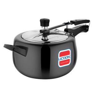 UCOOK Royale Duo 8L Hard Anodised Pressure Cooker , SS Lid, Induction, Black