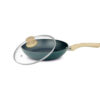 UCOOK Forged Nonstick Frypan 1.2L with Glass Lid | 200mm, Teal Blue & Gold Spatter