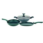 UCOOK Forged Nonstick 3+1 Cookware Set with Glass Lid (Induction Compatible)