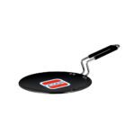 UCOOK Hard Anodised Concave Tava 250mm, 4.06mm, Black