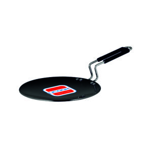 UCOOK Hard Anodised Concave Tava 250 mm, 4.06 mm, Black