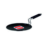 UCOOK Hard Anodised Concave Tava 280mm, 4.06mm, Black