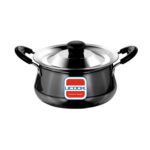 UCOOK Hard Anodised Handi with Steel Lid, 220mm/3.5L