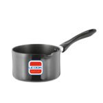 UCOOK By United Ekta Engg. Hard Anodised Sauce Pan 155mm/1.50 Litre, Induction compatible, Black