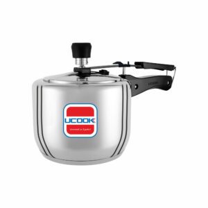 UCOOK Neo Bond 3L Stainless Steel Pressure Cooker , Impact Bonded, Induction, Silver
