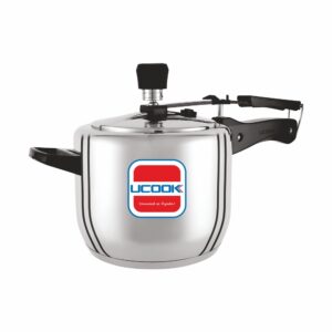 UCOOK Neo Bond 6.5L Stainless Steel Pressure Cooker , Impact Bonded, Induction, Silver