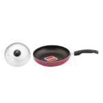 UCOOK Nonstick Induction Fry Pan with Glass Lid, 240mm, 1.7L