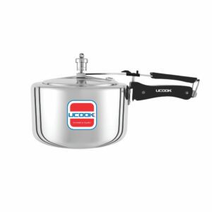 UCOOK Aluminium Pressure Cooker 2L Inner Lid , Non-Induction, Silver