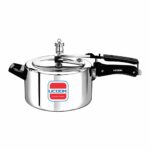 UCOOK Aluminium Pressure Cooker 4L Inner Lid ,Non-Induction, Silver