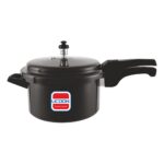 UCOOK Pentola DLX 5L Hard Anodised Pressure Cooker , Outer Lid, Black