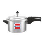 UCOOK Pentola DLX 5L Aluminium Pressure Cooker , Outer Lid, Silver
