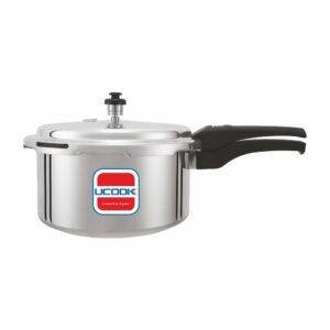 UCOOK Pentola Plus 3L Aluminium Pressure Cooker, Outer Lid, Induction, Silver
