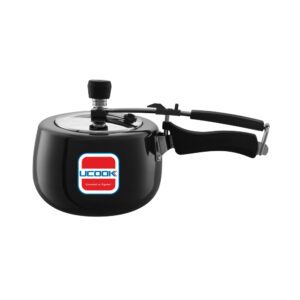 UCOOK Royale Duo X1 2L Hard Anodised Pressure Cooker | SS Lid, Induction, Black