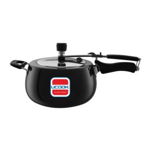 UCOOK Royale Duo X1 6.5L Hard Anodised Pressure Cooker , SS Lid, Induction, Black