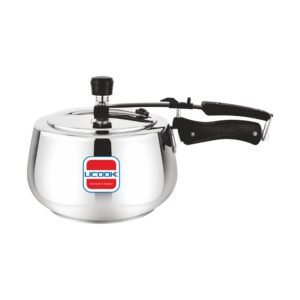 UCOOK Silvo Steel 3L Stainless Steel Pressure Cooker , Induction, Inner Lid, Silver