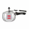 UCOOK Silvo 3L Aluminium Pressure Cooker , Bulging Shape, Inner Lid, Silver