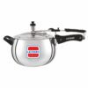 UCOOK Silvo 6.5L Aluminium Pressure Cooker , Bulging Shape, Inner Lid, Silver