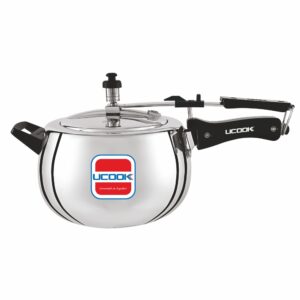 UCOOK Silvo Plus 6.5L Oval Pressure Cooker , Aluminium, Induction