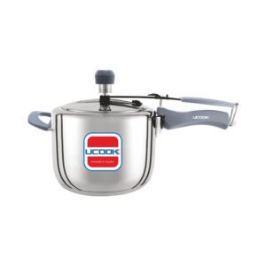 UCOOK Steeltuff 5L Stainless Steel Pressure Cooker , Induction, Inner Lid, Silver