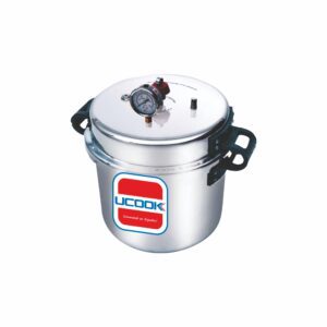 UCOOK Super Big 40L Aluminium Pressure Cooker , Outer Lid, Silver, Commercial