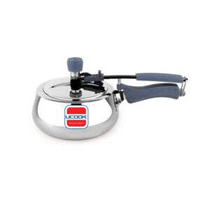 UCOOK T-3 Silvo Triply 2L Pressure Cooker , Stainless Steel, Induction