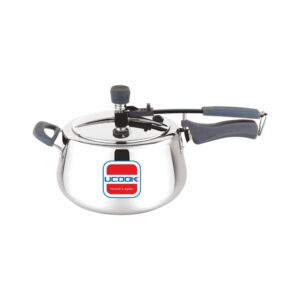 UCOOK T-3 Silvo Triply 5L Pressure Cooker , Stainless Steel, Induction