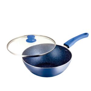 UCOOK Speckle Nonstick Wok 2.7L with Glass Lid | 240mm