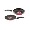 UCOOK Nonstick Aluminium Induction Cookware Set - Red (ry Pan 240mm + Dosa Tava 250mm