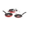 UCOOK Nonstick Aluminium Induction Nexa Spatter Cookware Set, Red