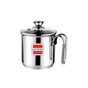 UCOOK Stainless Steel Milk Pot 1L with Glass Lid | Induction Base