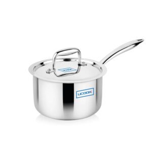 UCOOK Triply Stainless Steel Saucepan 2L with Steel Lid | 160mm